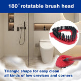 Replace Head Base Scrub Mop Brush Head Replacement Spin Mop Accessories Set for O Cedar EasyWring 1 Tank System, 1 Shower Floor Scrubber+1 Head