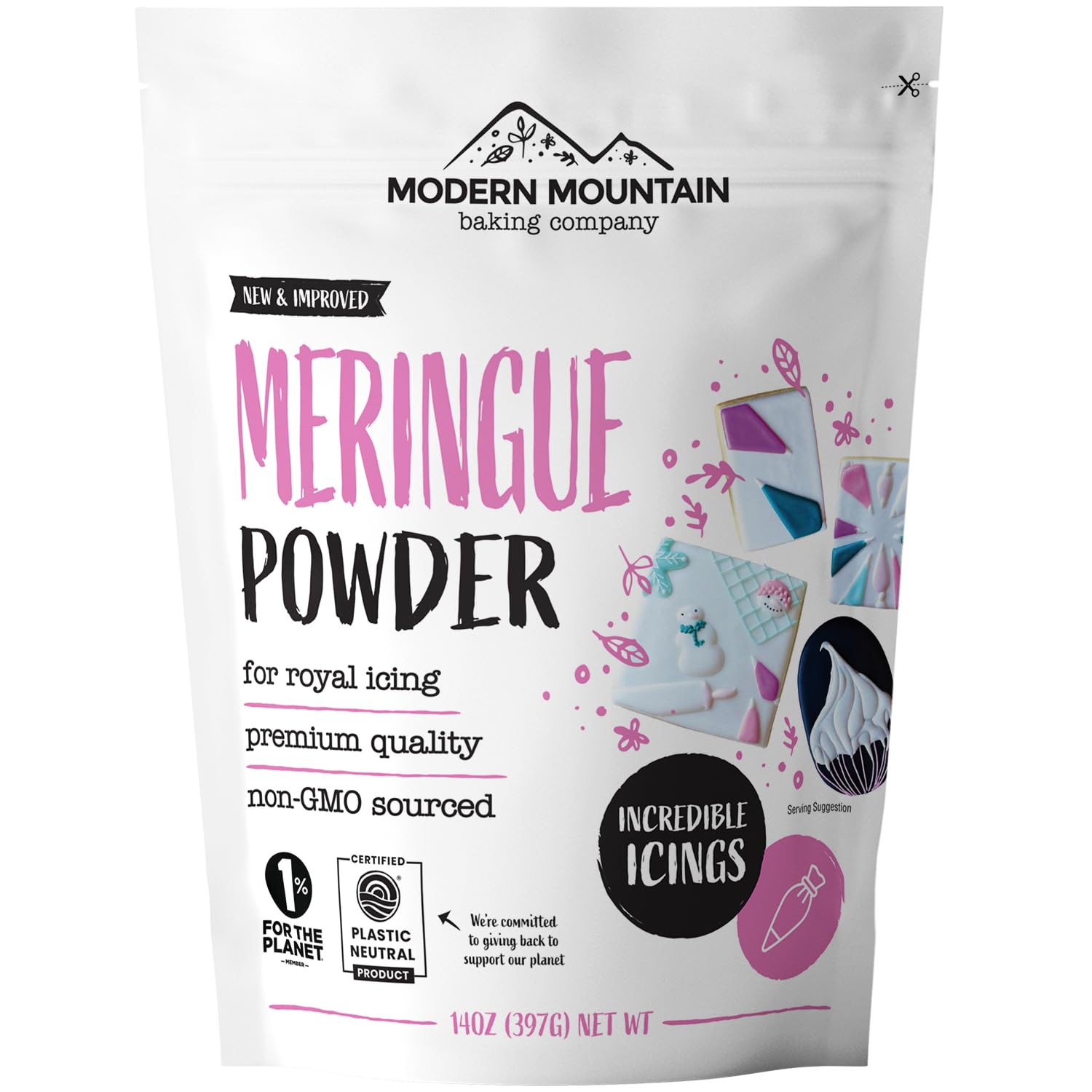 Meringue Powder (14oz) For Royal Icing, Premium Quality, High Egg White Formula, Create Incredible Royal Icing or Frosting for Sugar Cookies