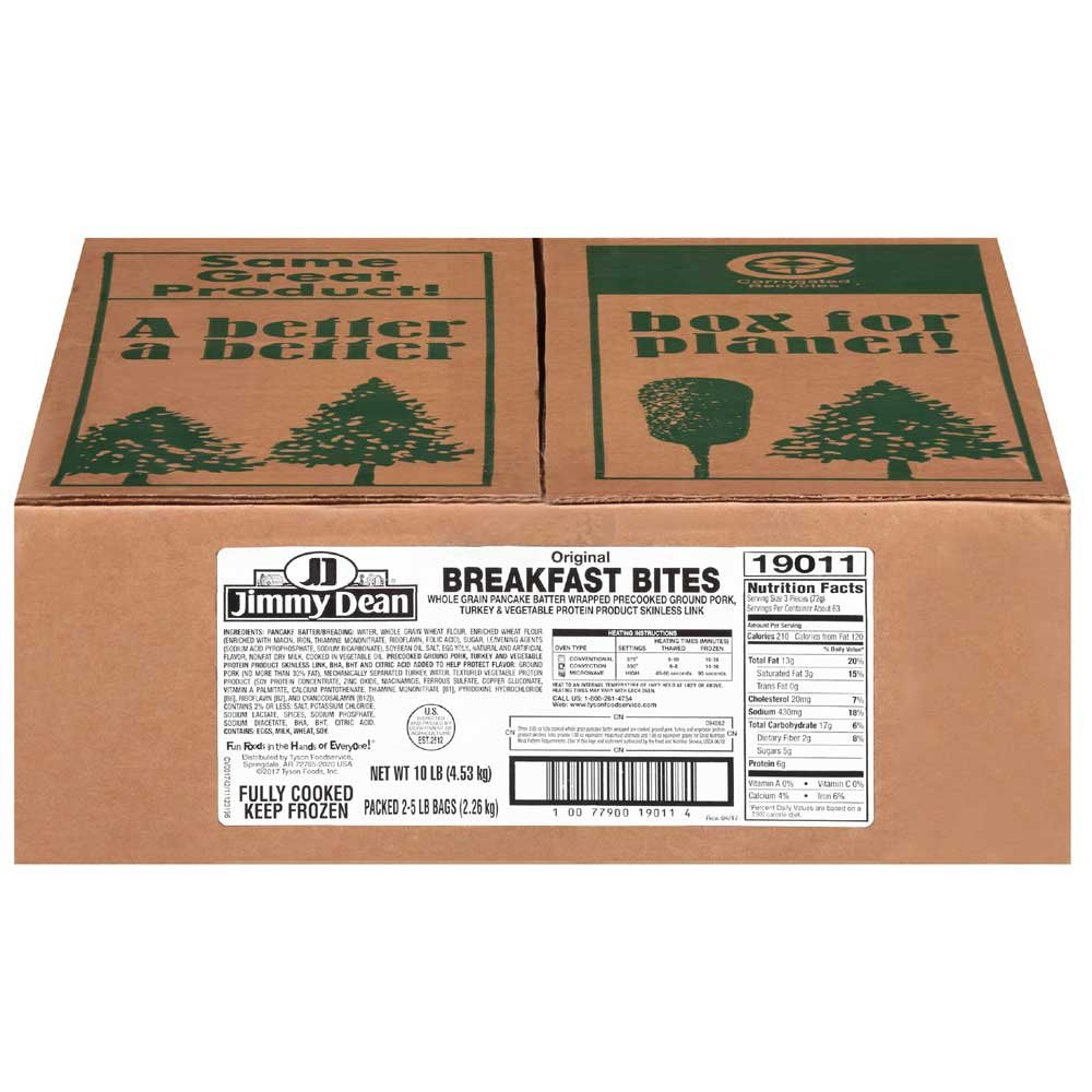 Jimmy Dean Whole Grain Original Breakfast Bites, 10 Pound -- 1 each.