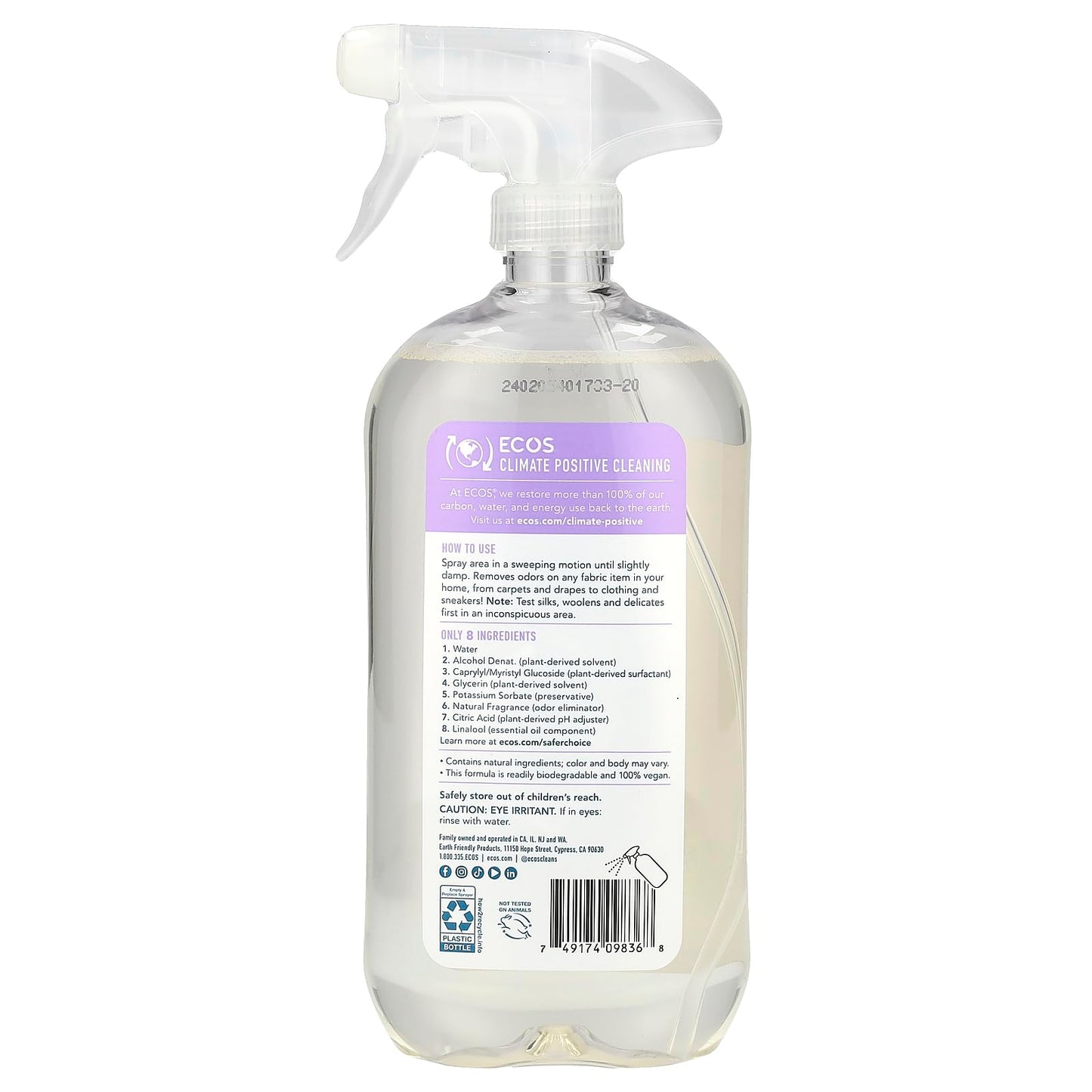 Earth Friendly Products Eco Breeze, Lavender Mint, 22 Ounce (Pack of 6)