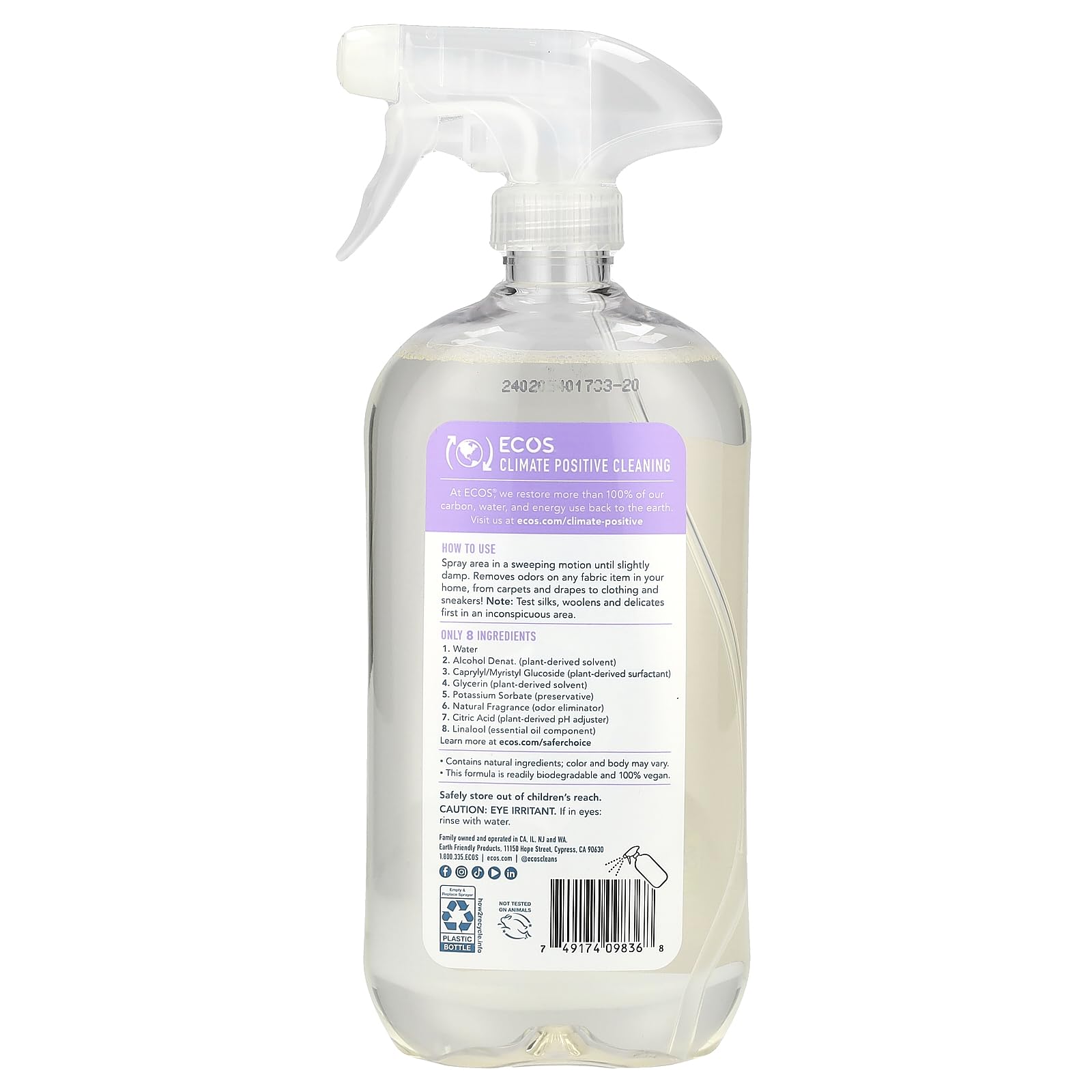 Earth Friendly Products Eco Breeze, Lavender Mint, 22 Ounce (Pack of 6)