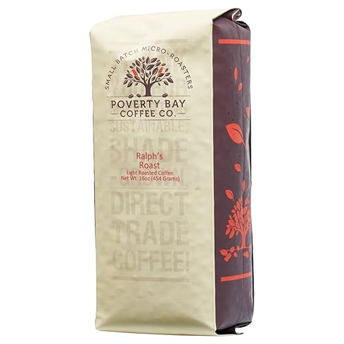 Ralph's Light Roast - French Press Grind Coffee - 2lb Bag Shade Grown Coffee Roasted by Poverty Bay Coffee Co. (French Press Grind, 2 lb.)