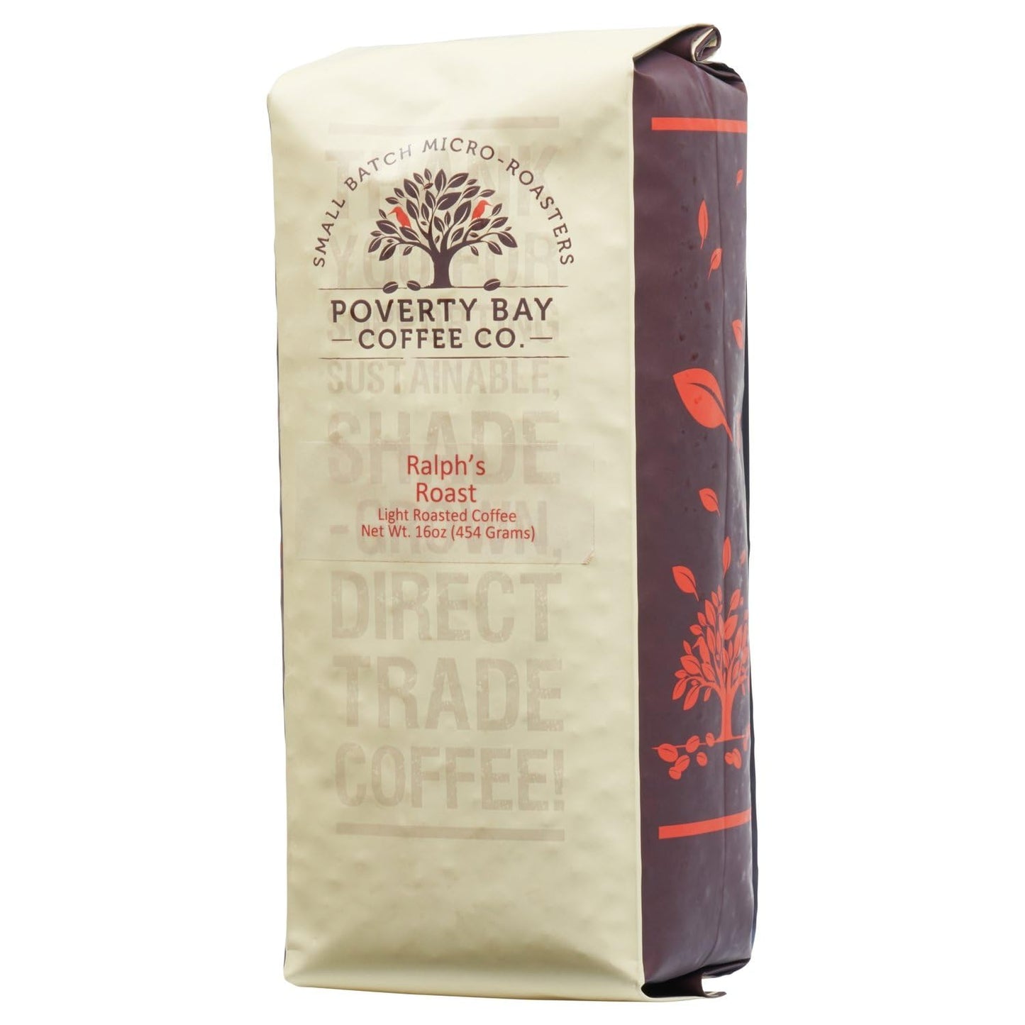 Ralph's Light Roast - French Press Grind Coffee - 2lb Bag Shade Grown Coffee Roasted by Poverty Bay Coffee Co. (French Press Grind, 2 lb.)