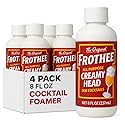 FROTHEE All Purpose Cocktail Foamer 8oz - Egg Substitute, Vegan, Gluten & Alcohol Free Foam - For Cocktails, Mocktails, & Shaken Drinks, 4 Pack