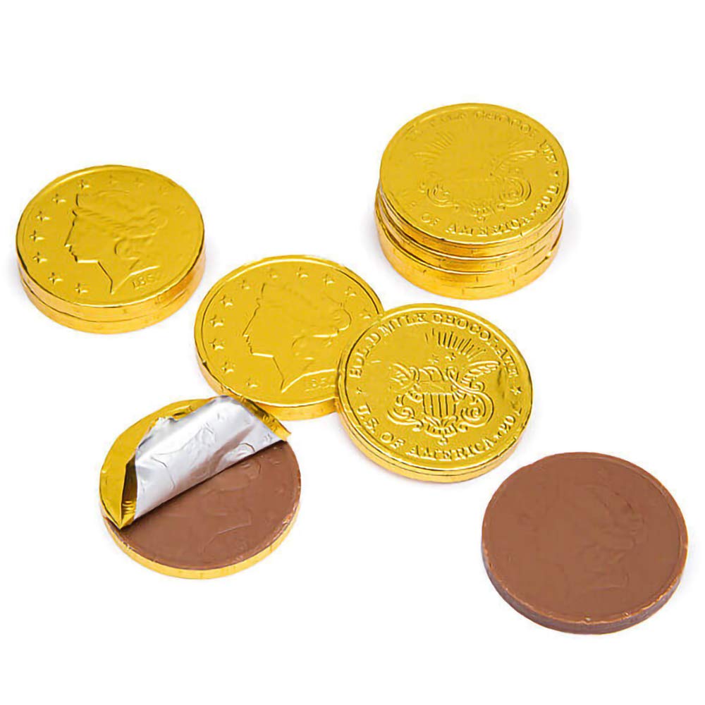 The Dreidel Company Seasons Greetings Milk Gold Coins, Stocking Stuffers, Nut-Free, Belgian Chocolate Coins, Kosher Certified Gelt (1 Pound)