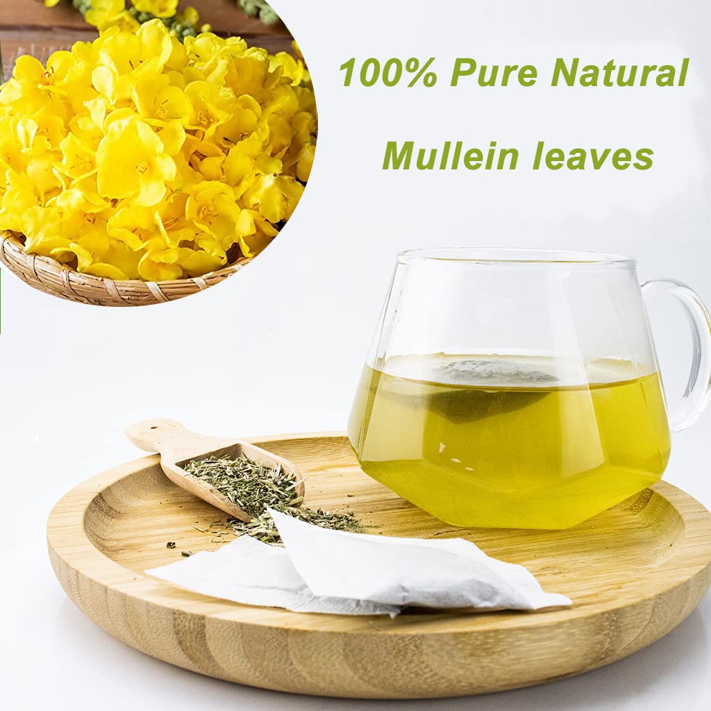 LYCKLIGA - Mullein Leaf Tea Bags | Natural Detox & Respiratory Support | Eco-Friendly, Chemical-Free | 15 Tea Bags