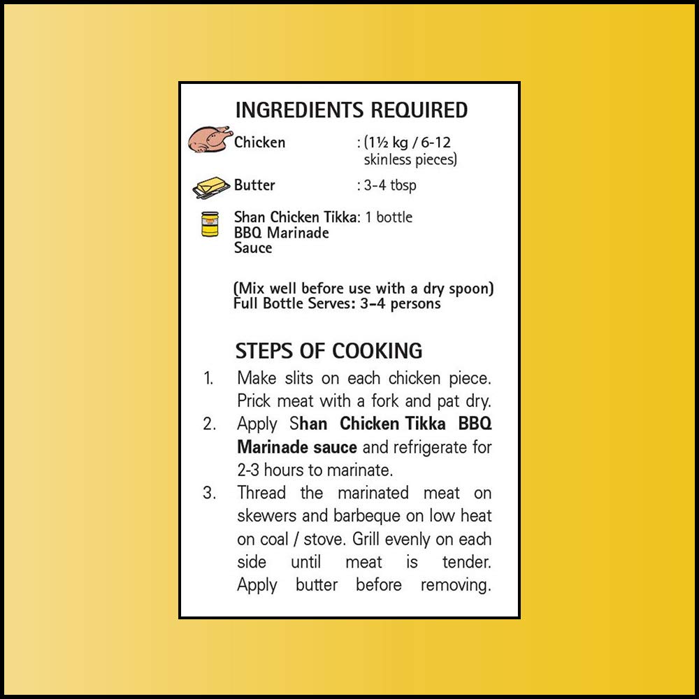 Shan Chicken Tikka Cooking Sauce 12.3oz (350g) - Simmer Sauce for Super Spicy BBQ Marinade - Easy to Cook Delicious Meal at Home - Suitable