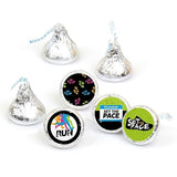 Big Dot of Happiness Set the Pace - Running - Track, Cross Country or Marathon Party Round Candy Sticker Favors - Labels Fit Chocolate Candy (1 Sheet