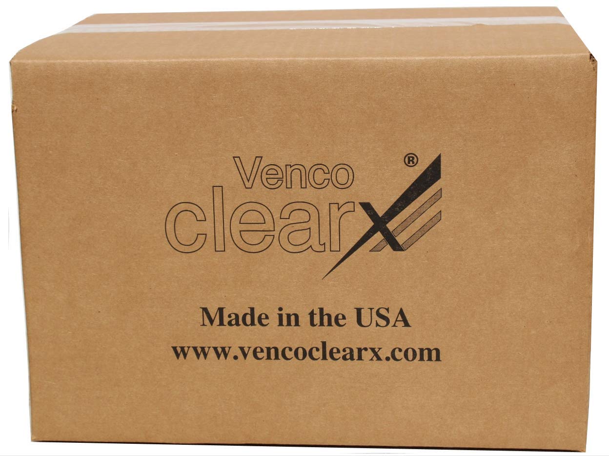 Venco Clear X - Polymer Glass Cleaner, Cleans and Protect (32oz Bottles, 4 pack - 1Gl per Box)