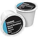 Solimo Decaf Light Roast Coffee Pods, Breakfast Blend, Compatible with Keurig 2.0 K-Cup Brewers, 100 Count