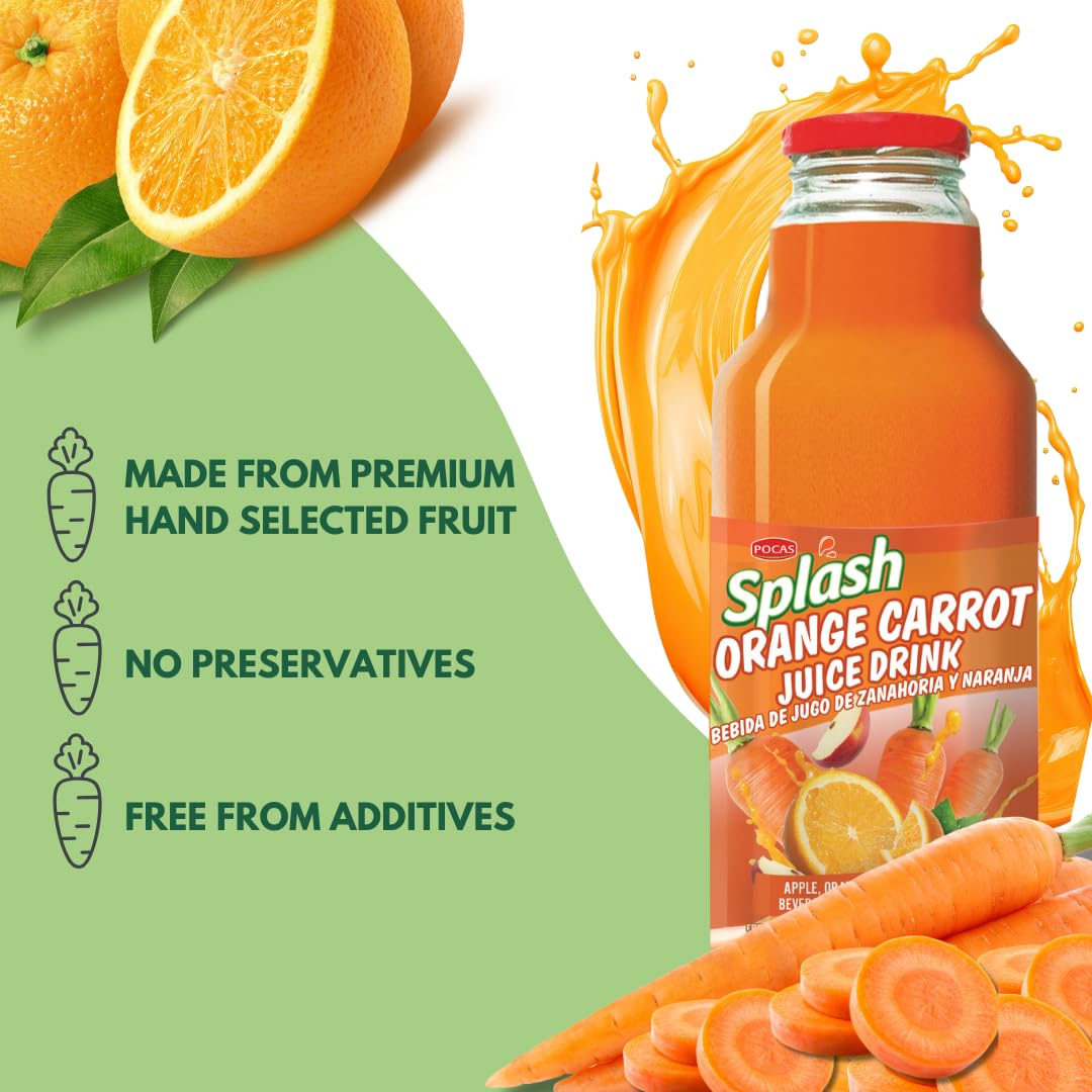 SPLASH Orange Carrot Juice Drink 750ml, 4 Pack