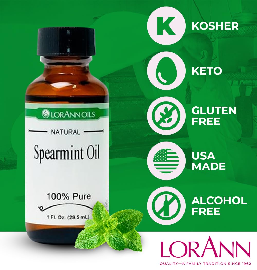 LorAnn Spearmint Oil SS, Natural Flavor, 1 ounce bottle
