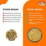 Angel Brand Dried Chamomile Flowers - 0.25 oz Pouch Pack of 3 - Premium Chamomile Flowers for Tea and Herbal Infusions.