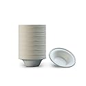 150 Count Green Wave, 12 oz disposable, compostable white round bowls | Eco friendly product made of Bagasse with Heavy Duty quality, alternative