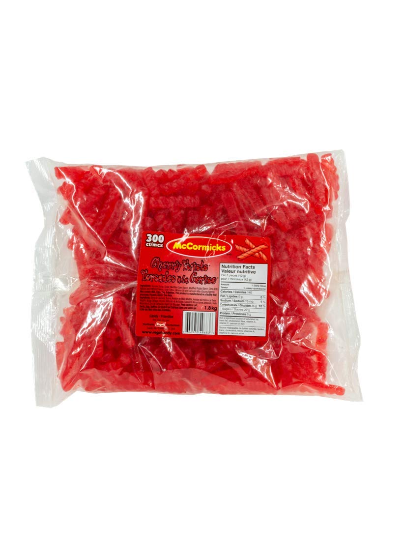 McCormicks Cherry Twists Gummies 1.8kg/63.49oz (Imported From Canada)