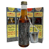 Vermont Maple Syrup Sampler Pack of Maple Trees, Four 8.5 oz Glass Bottle with Decorative Metal Sap Buckets, Pure, Small-Batch, Handcrafted on Small