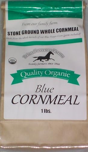 Organic Blue Hopi Cornmeal, 5 lbs., Fresh Stone Ground, Farmer Direct, non-GMO (5 lb)