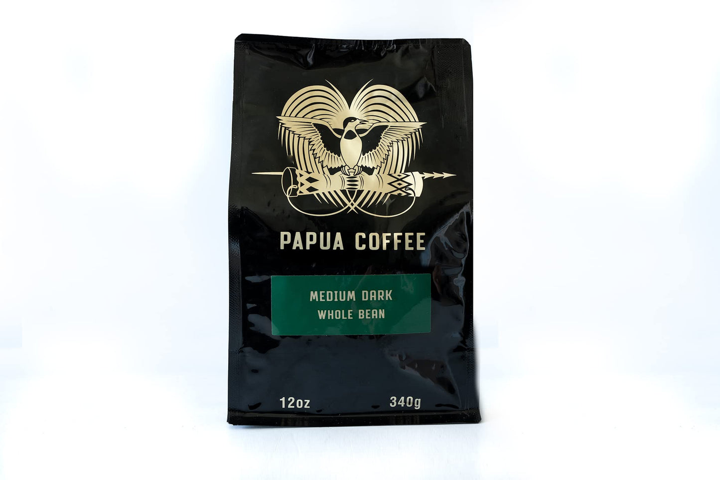 Papua Whole Bean Medium Dark Roast Coffee (12oz)