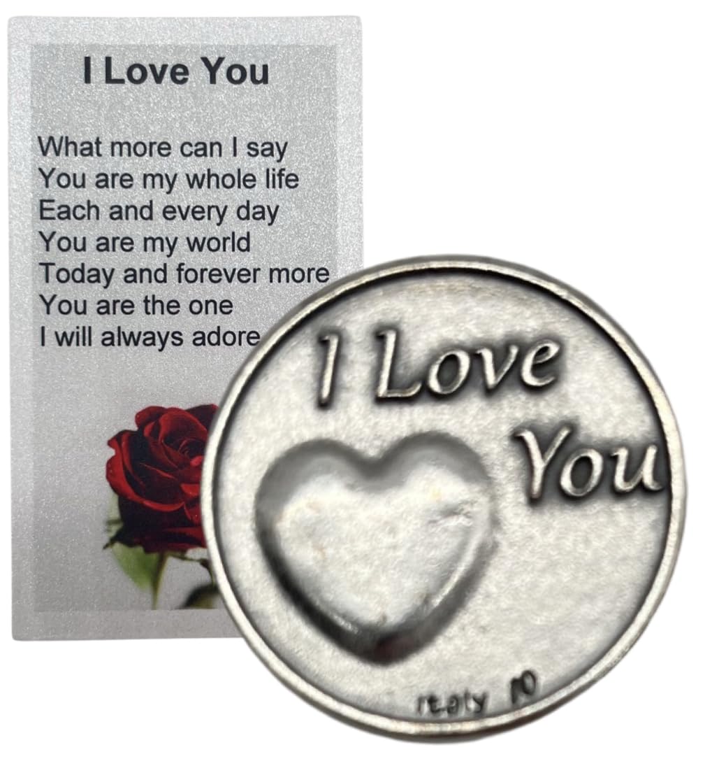 Westmon Works I Love You Sentiment Token and Poem Card Valentines Day Gift Set