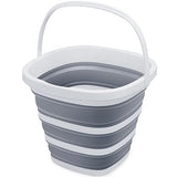 Goderewild Collapsible Bucket, 2.6 Gallon (10L) - Square Foldable Mop Bucket for House Cleaning, Car Washing, Camping - Portable Water Pail