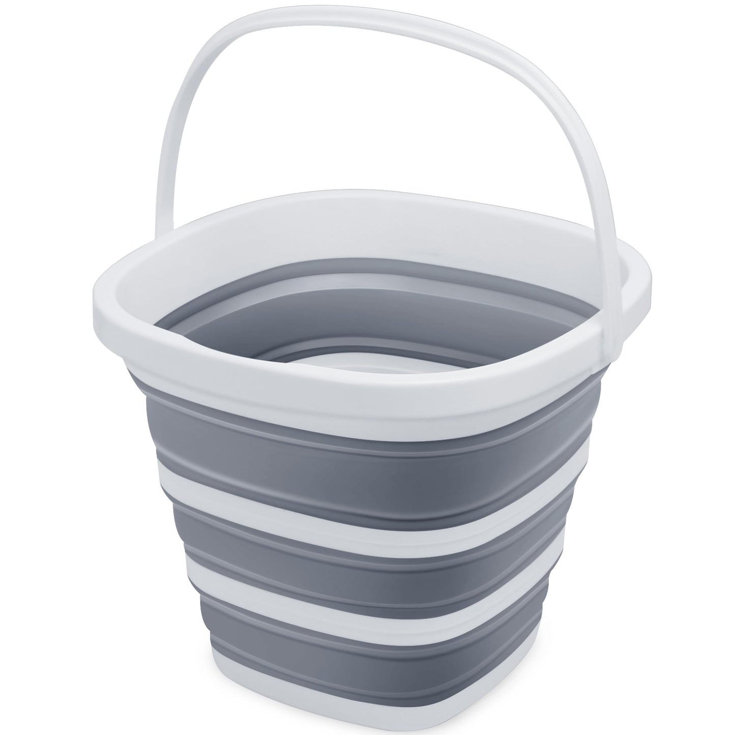 Goderewild Collapsible Bucket, 2.6 Gallon (10L) - Square Foldable Mop Bucket for House Cleaning, Car Washing, Camping - Portable Water Pail