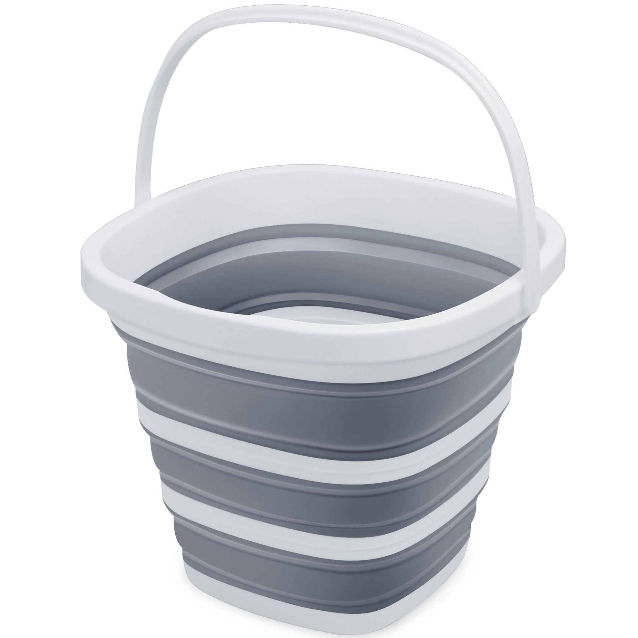 Goderewild Collapsible Bucket, 2.6 Gallon (10L) - Square Foldable Mop Bucket for House Cleaning, Car Washing, Camping - Portable Water Pail