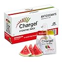 Chargel Watermelon | Antioxidant Gel Drink & Hydrating Snack | Caffeine-Free Instant Energy Gel with Vitamins, A, C & E, Biotin | Gluten Free | Pack