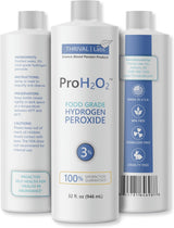 Thrival Labs ProH2O2 3% Food Grade Hydrogen Peroxide - Natural Cleaner & Disinfectant - For Household Use - Ideal for Cleaning, Sanitizing & Gargle