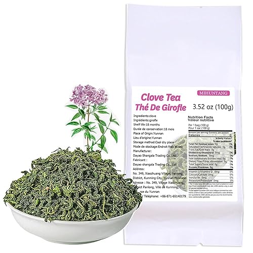 Clove Green Tea Loose Leaf 3.52 oz/100g Whole Leaf Red Cloves Leaves Tea