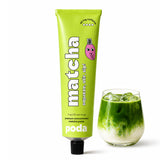 Poda Premium Ceremonial Grade Matcha in a Tube, Smooth & Creamy Matcha Concentrate, Lightly Sweetened, No Sugar, No Preservatives, Travel-Friendly, No