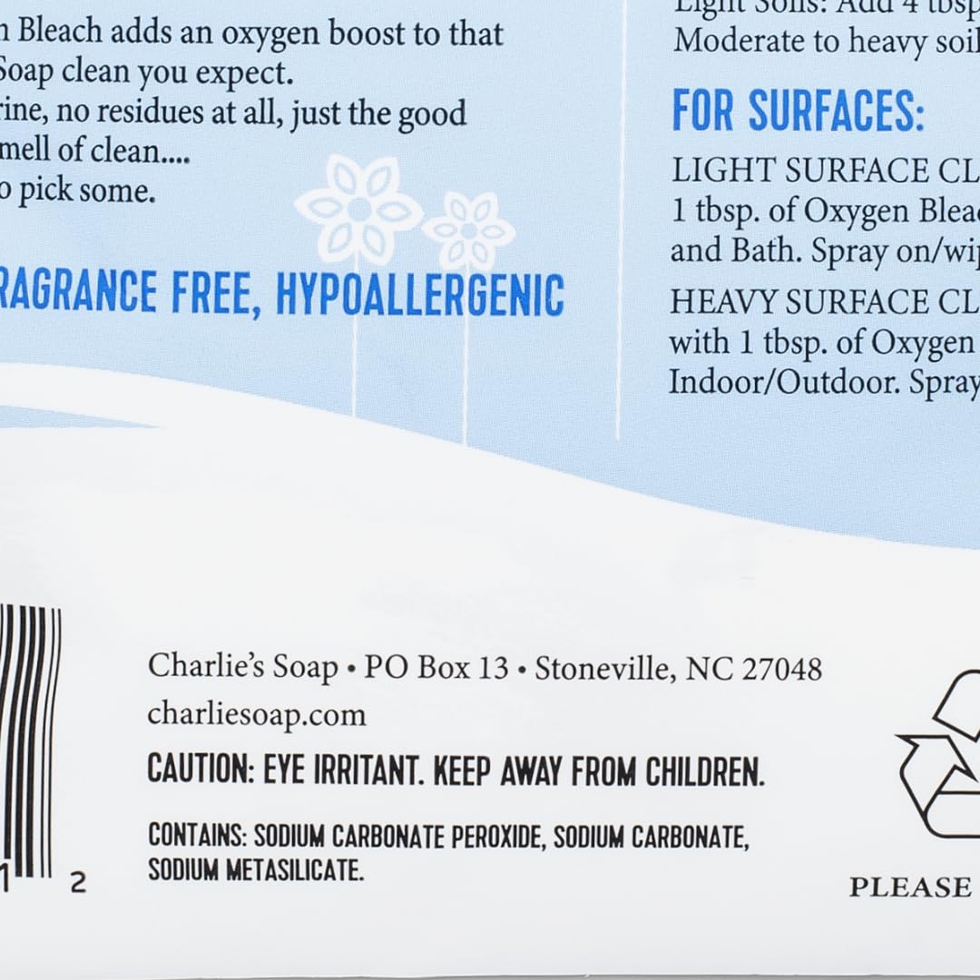 Charlie’s Soap Baby Variety Pack Pre Spray 32 Oz, Laundry Powder (100 Load), & Baby Oxi Bleach Bundle (Pack of 3)