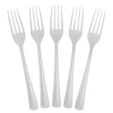 Exquisite White Plastic Forks 100 Pieces White Forks Disposable Utensils Heavy Duty Plastic Cutlery Set Flatware Sets Party Supplies & Party Tableware
