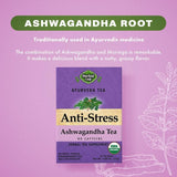 Herbal Cup Ayurveda Ashwagandha Tea, Organic Anti-Stress, No Caffeine Herbal Supplement (16 Count, Pack of 3)