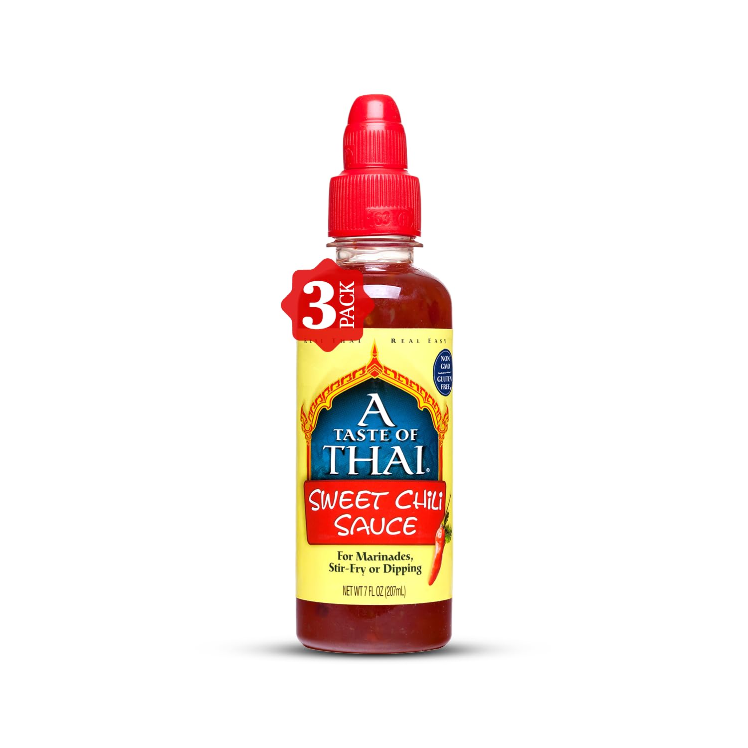 A Taste of Thai Sweet Chili Sauce - Authentic Thai Chili Sauce for Dipping, Stir-Fry, & Marinades - Asian Red Hot Sauce with Sweet Tangy Flavor