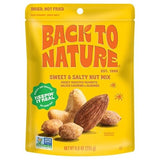 Back to Nature Sweet & Salty Nut Mix, Honey Roasted Peanuts, Salted Cashews & Almonds, Dry Roasted, Non-GMO, On-the-Go Pouch Snack, 9oz Pouch
