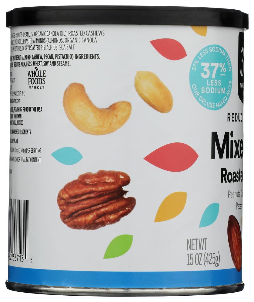 365 by Whole Foods Market Lightly Salted Mixed Nuts Peanuts, 15 OZ