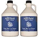 Mansfield Maple Pure Vermont Maple Syrup in Plastic Jug Grade A Amber Rich, Gallon (Ships as 2 Half Gallons)