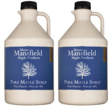 Mansfield Maple Pure Vermont Maple Syrup in Plastic Jug Grade A Amber Rich, Gallon (Ships as 2 Half Gallons)