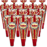 Gourmet Popcorn - 12 Zebra Corn Mini Cones - Small Storage Space Friendly & Great Stocking Stuffers! 32.4oz total and Exclusive Inspirational Sticker!