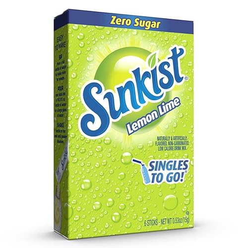 Sunkist Soda Lemon Lime Singles To Go Drink Mix, 0.53 OZ, 6 CT