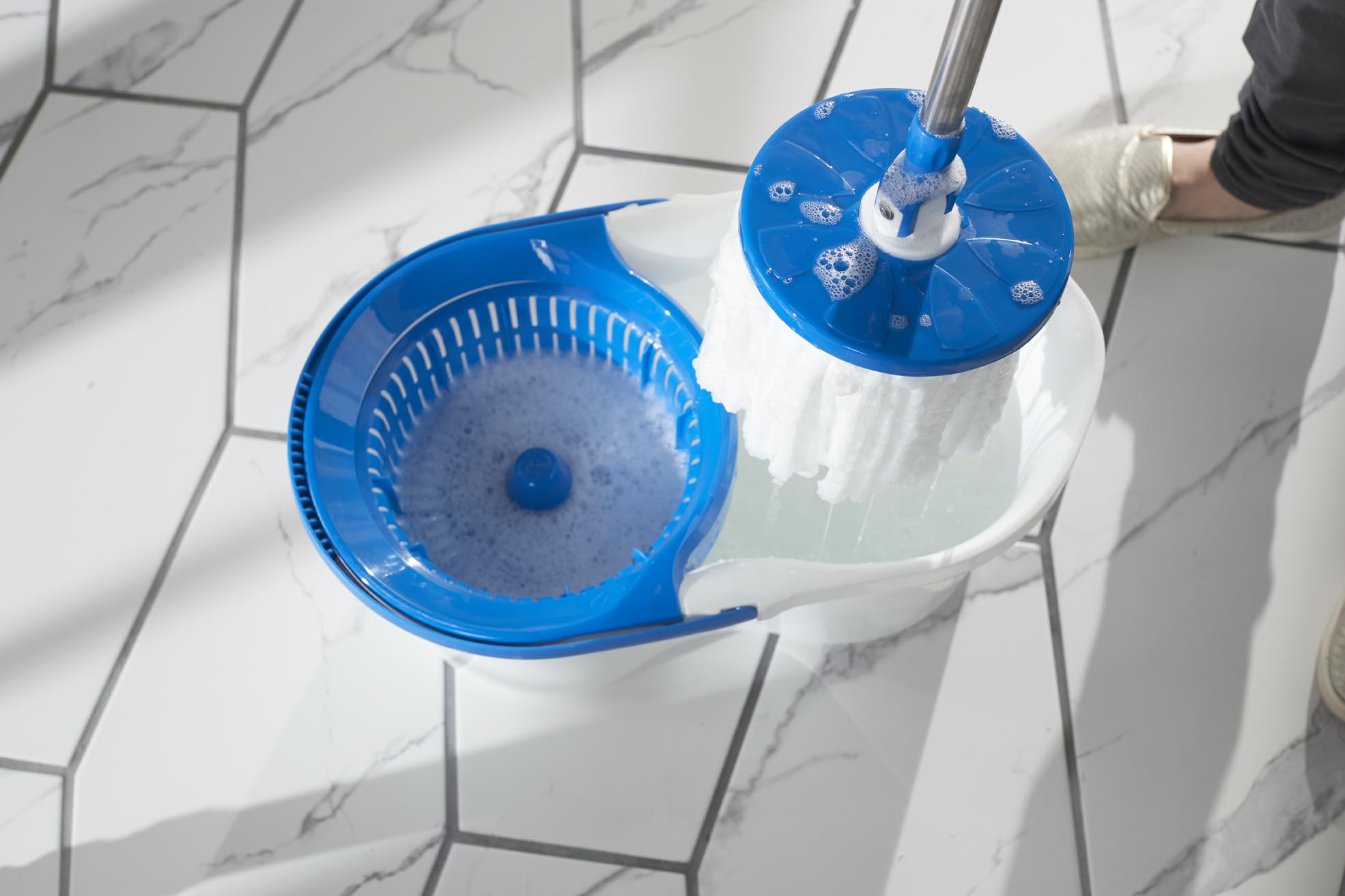 Clorox Spin Dry Mop Machine-Washable Refill Head, One Refill, White