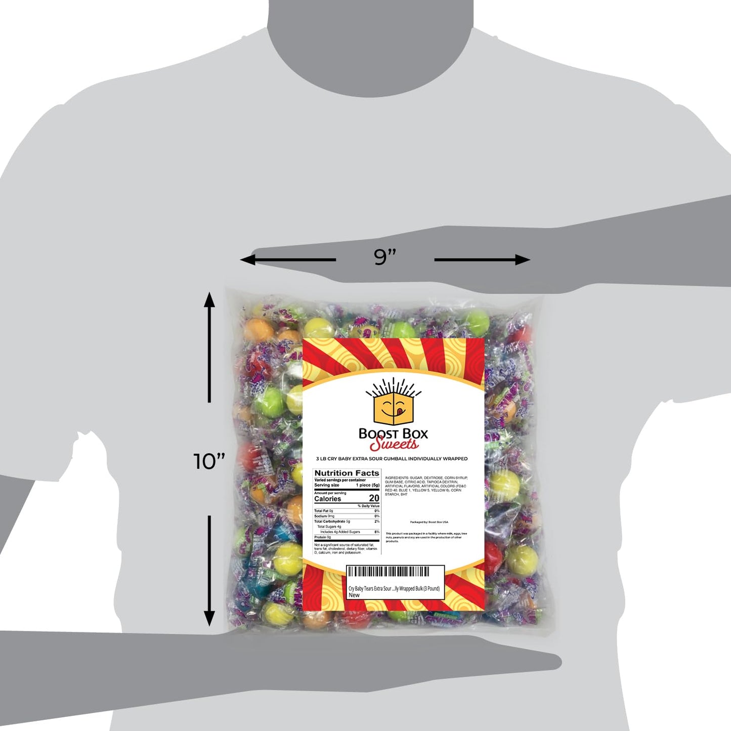 Cry Baby Candy Candy Sour Bubble Gum Balls Gum Pack Crybaby Gum Gumballs Bulk Sour Candies (3 Pound)
