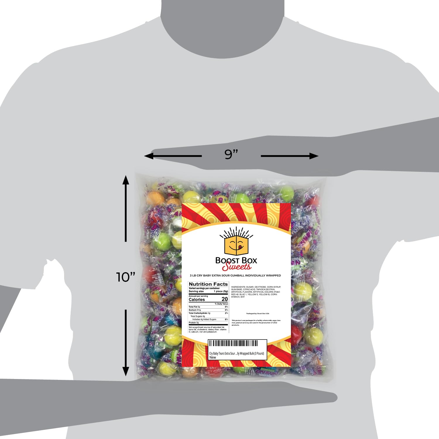 Cry Baby Candy Candy Sour Bubble Gum Balls Gum Pack Crybaby Gum Gumballs Bulk Sour Candies (3 Pound)