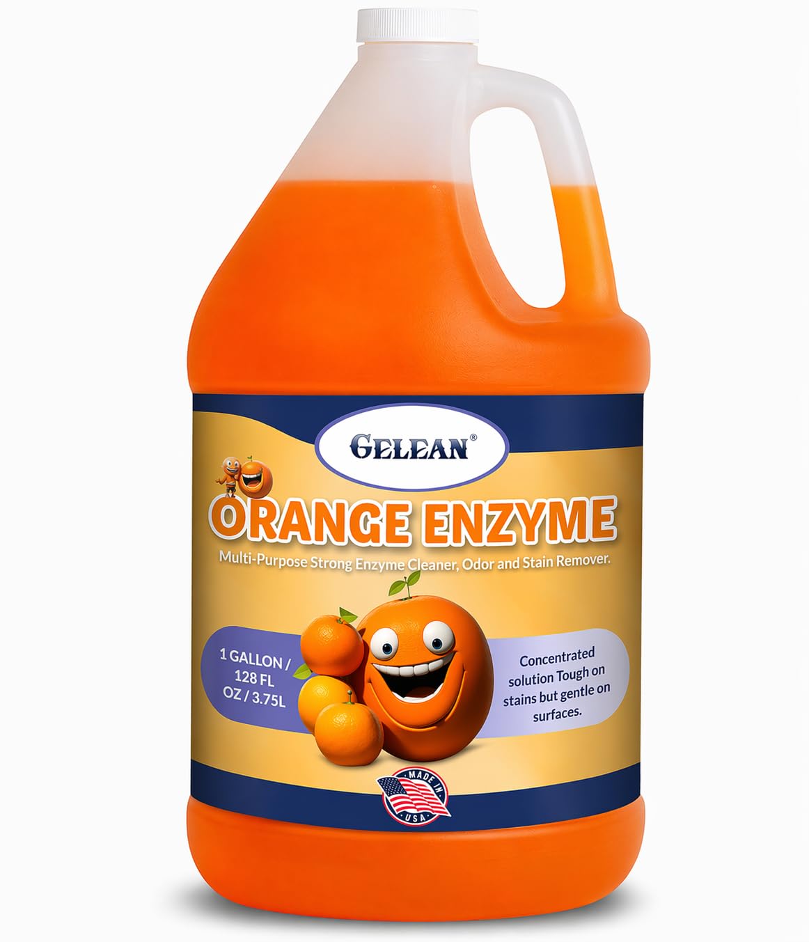 GELEAN EcoStrong Enzyme Cleaner, 1 Gallon. Removes pet stains & cat urine odors from carpets, floors, bathrooms, drains & trash cans. Multi-surface