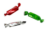 Caramel Candy Individually Wrapped Foil Wrapped Caramels Red, Green and Silver, Individually Wrapped Candy 16 Ounce