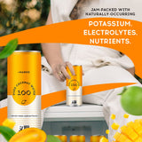 100 Coconuts Mango Pure Coconut-100% Pure Coconut Water - Low Calorie All-Natural Drink with Electrolytes - Naturally Sweet, no preservatives