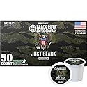 Black Rifle Coffee Company Just Black, 50 Count, Medium Roast K Cups - Single Serve K Cups Coffee Pods - Kcup Pods Compatible with 1.0 & 2.0 - Made
