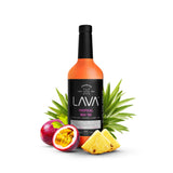 LAVA Premium Tropical Mai Tai Mix made with real passion fruit, pineapple, lemon and lime, no artificial sweeteners, 1-Liter (33.8oz) Glass Bottle