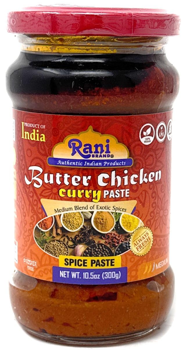 Rani Butter Chicken Curry Paste 10.5oz (300g) Glass Jar ~ Easy to Use | Vegan | No Colors | All Natural | NON-GMO | Gluten Free | Indian Origin