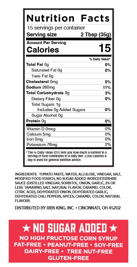 Montgomery Inn No Sugar Added Barbecue Sauce (18oz) - 6 Pack | NEW! No Sugar Added